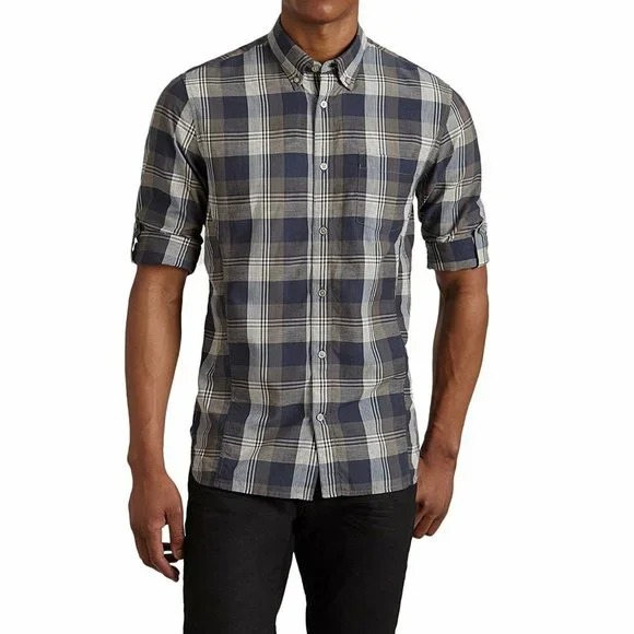 New John Varvatos Star U.S.A. Mens Slim Fit Button Down Collar Sport Shirt SZ XL