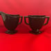 Vtg Mayfair Ebony Fostoria Creamer & Sugar Set