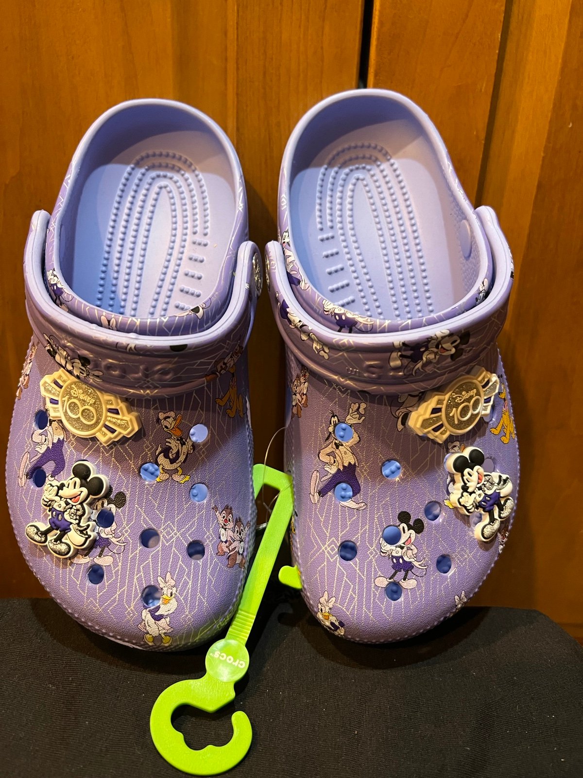 Disney purple Mickey crocs women size 6 or men size 4