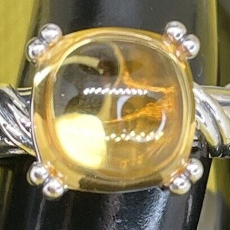 Peter Thomas Roth Topaz Ring (6 cts) Sterling Silver Luxury Designer Size 6 NWT
