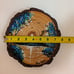 Original Art Painting on Wood Slice La Fortuna Volcano Luis Rojas Costa Rica