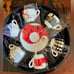Bitossi Italy Home Set 6 Tazzine Caffe C/P in abstract design circa 2007