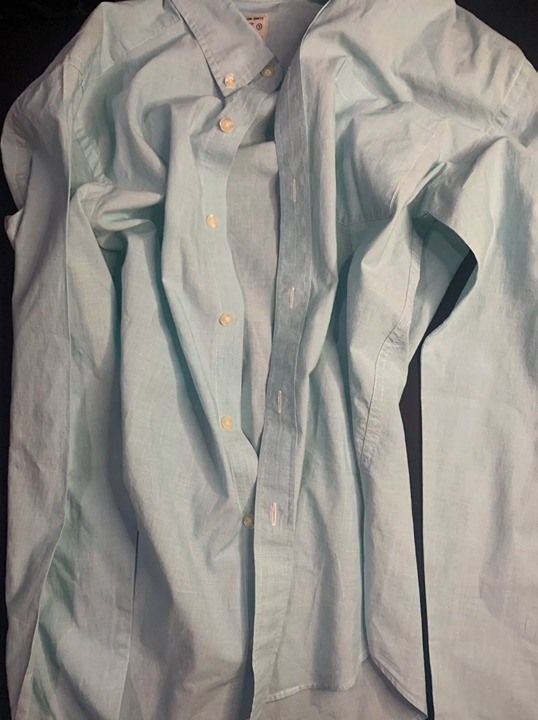J Crew Shirt Mens Large Relaxed Fit Broken In Organic Cotton Oxford