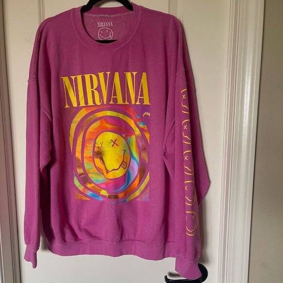 Excellent Condition Urban Outfitters Nirvana Sweatshirt Size S/M-very oversized