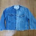 Bonum Reconstructed Remake Patchwork No-Collar Denim