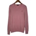 Turtleson Crossover V-Neck Merino Wool Linen Cotton Blend Sweater Orchid Size M