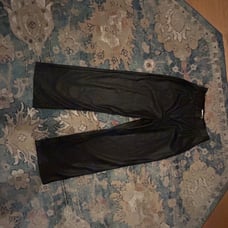 Abercrombie and Fitch, vegan leather wide leg pants size M