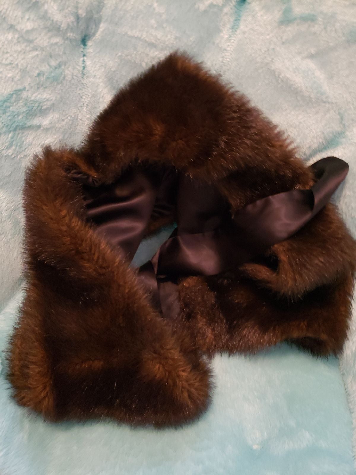 Vintage brown fur wrap