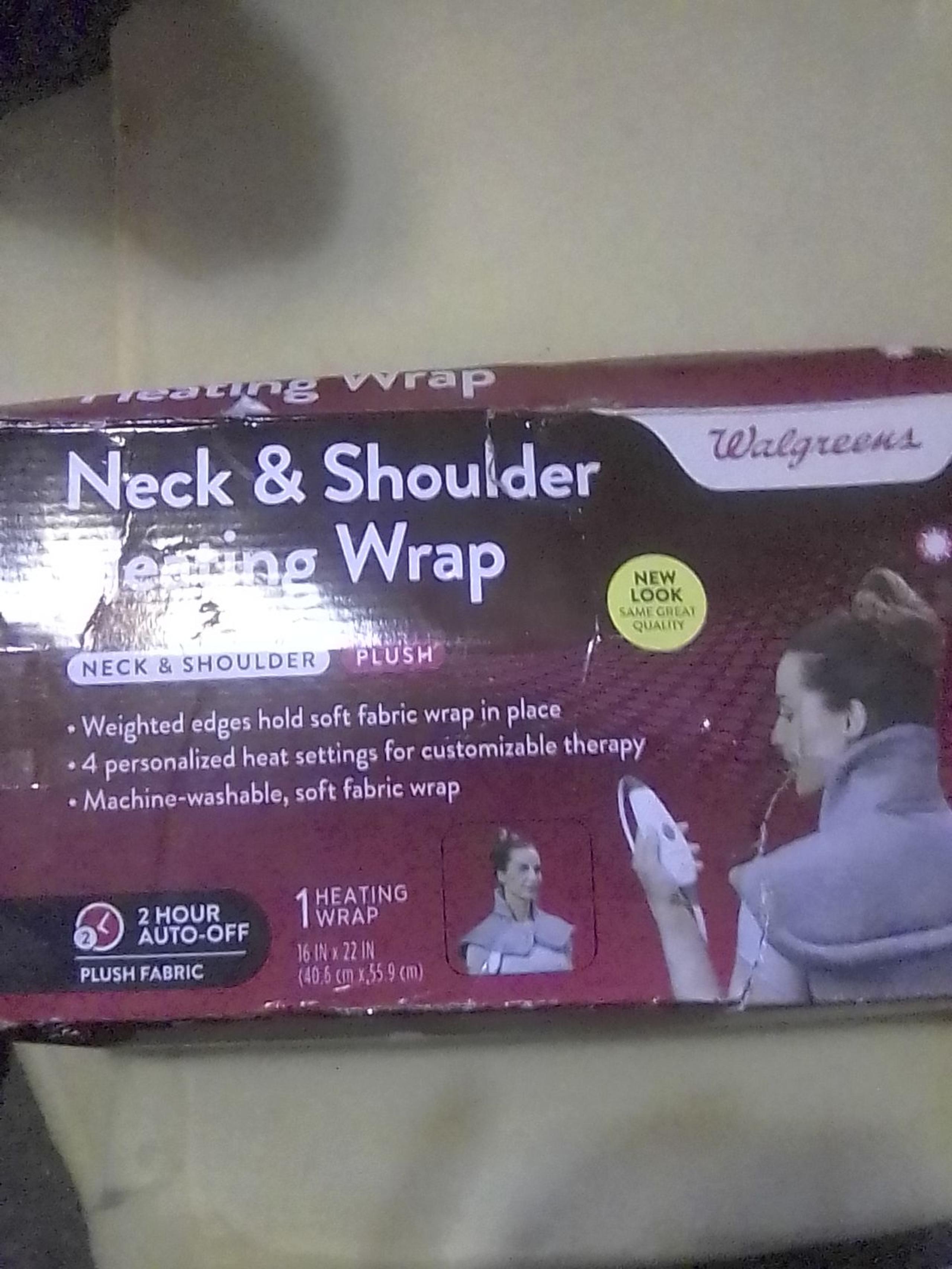 Walgreens shoulder and neck  Therapy Heat Wrap.