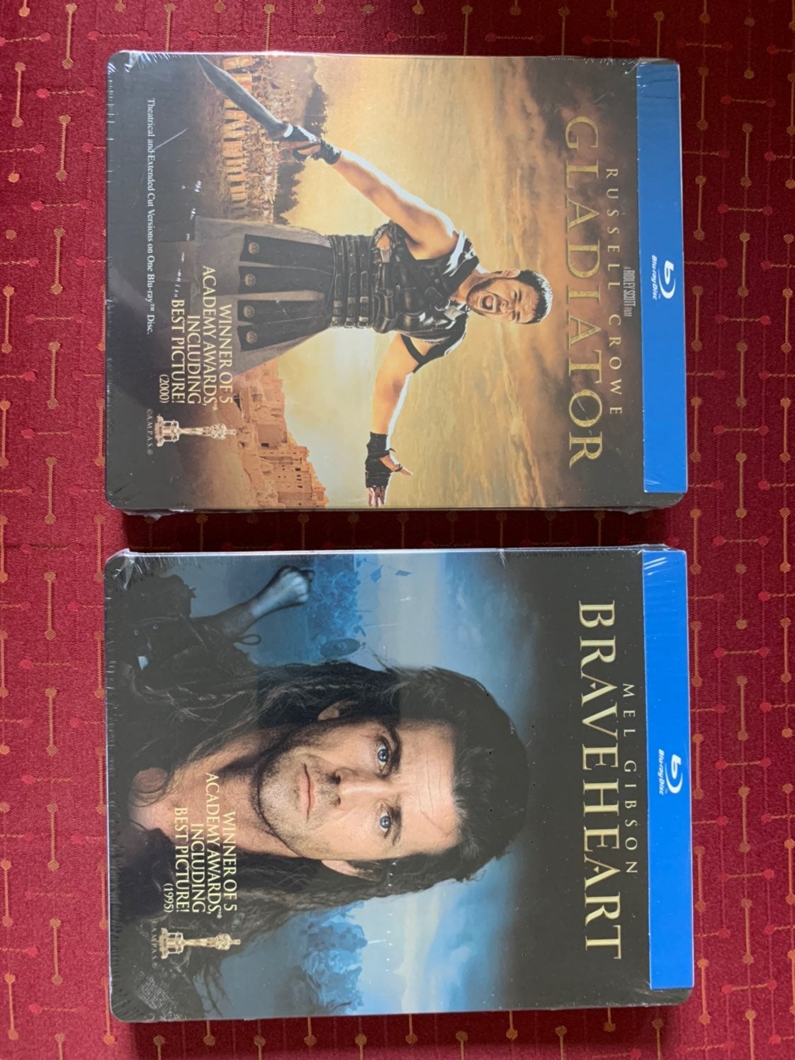 GLADIATOR BRAVEHEART STEELBOOK BLU-RAY