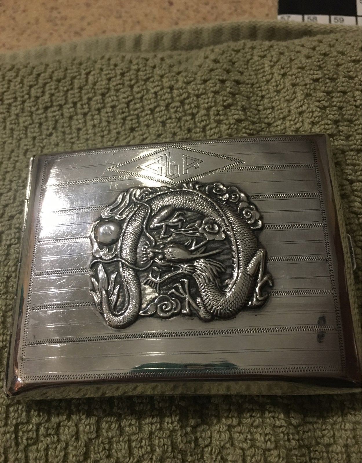 Antigue sterling silver cigarette case