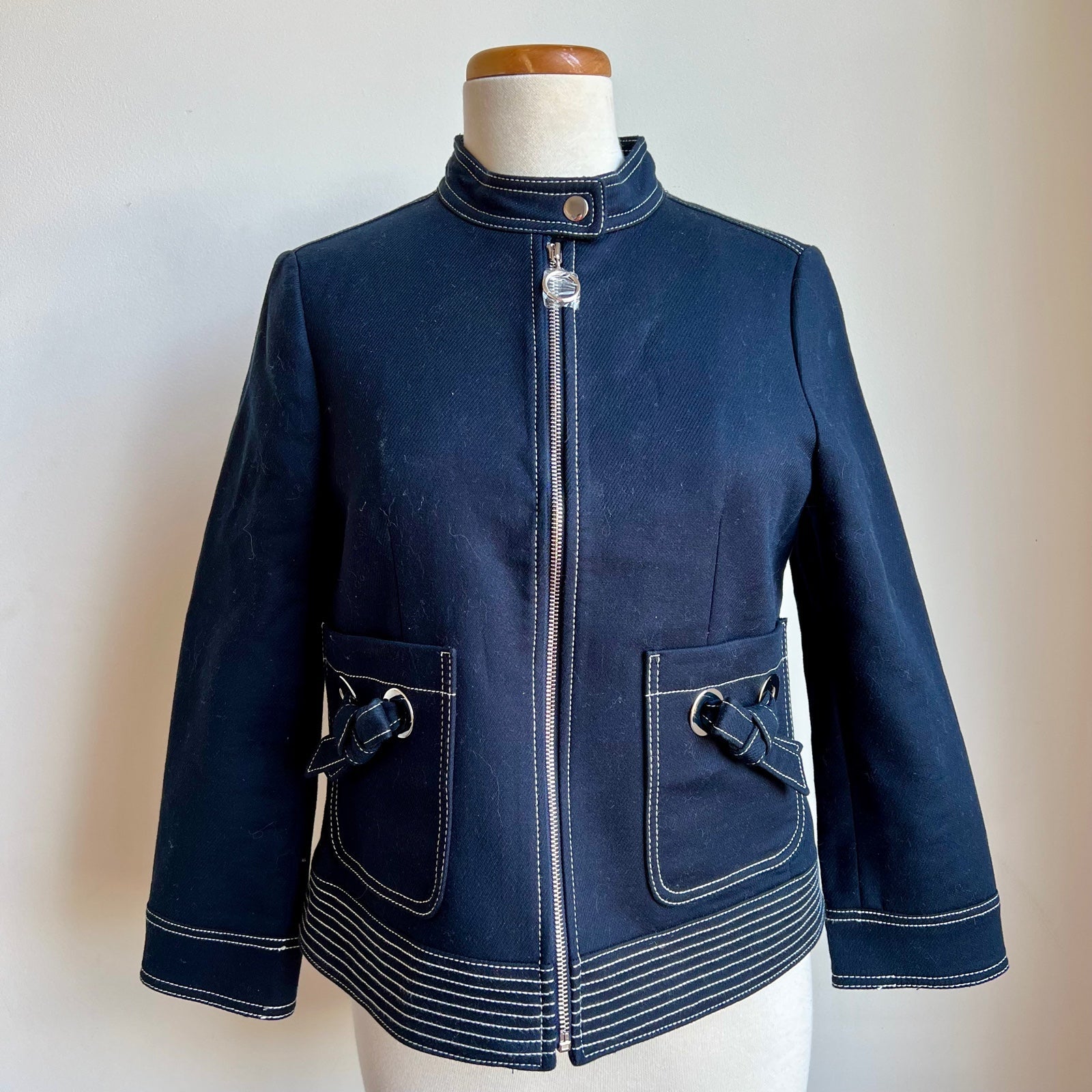 NEW 8P ANN TAYLOR Jacket Blazer Quilt Patch Pockets