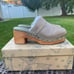 NWT/NIB Free People Women Calabasas Clogs Shoes in Washed Taupe (Size 9)