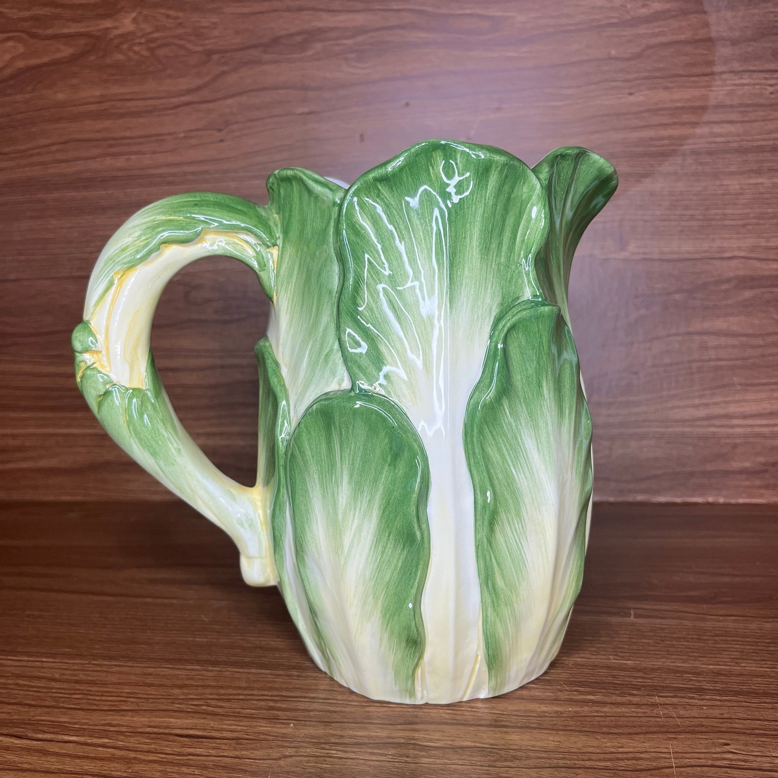 Romaine lettuce green ceramic water Drink decorative leaf pitcher vase