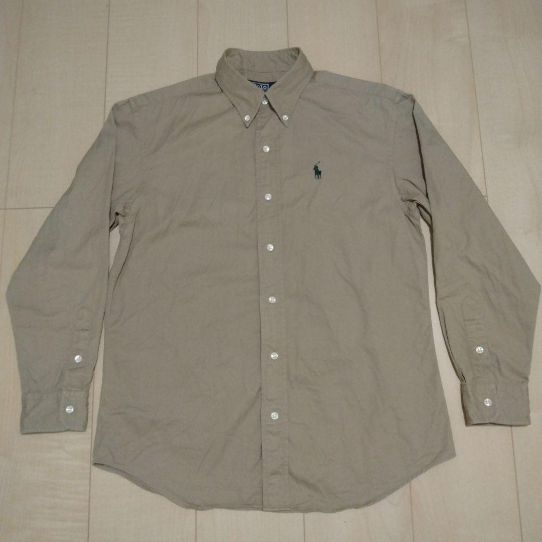 Polo Ralph Lauren Long Sleeve Button-Down Shirt Beige Size 160