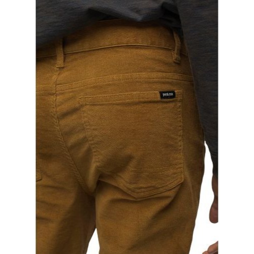 Prana Campfire Cord Pant Antique Bronze Mens 33/34 Stretch Slim Fit Tapered Leg