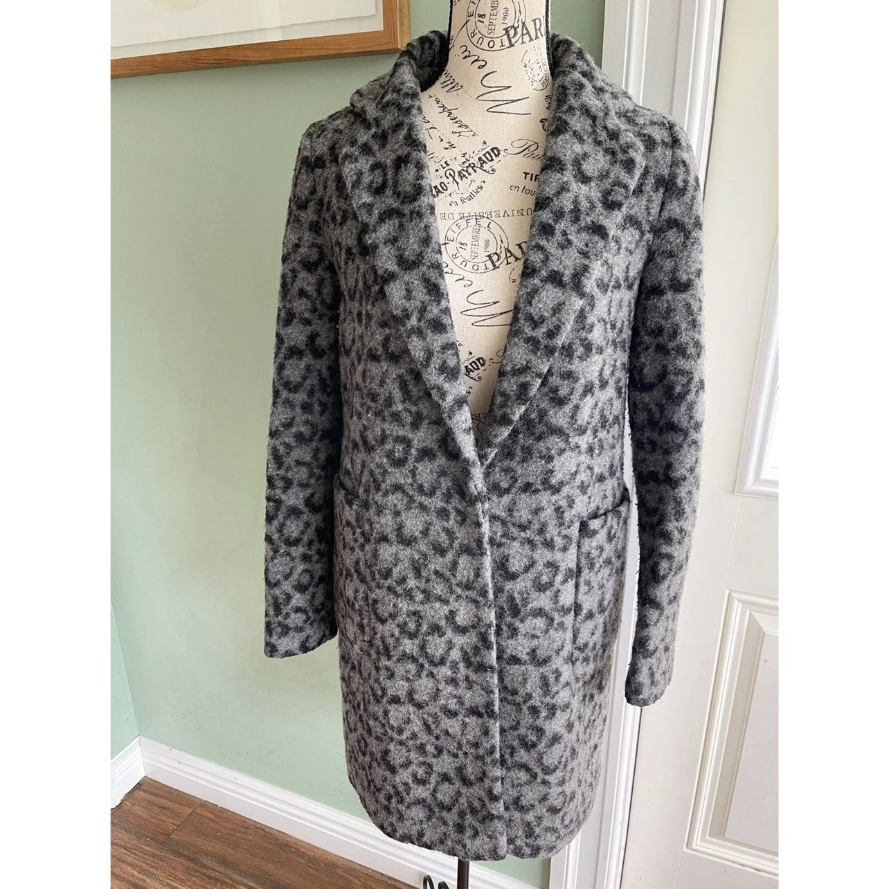 EEUC Mango Ovetsized Leopard Wool Blend