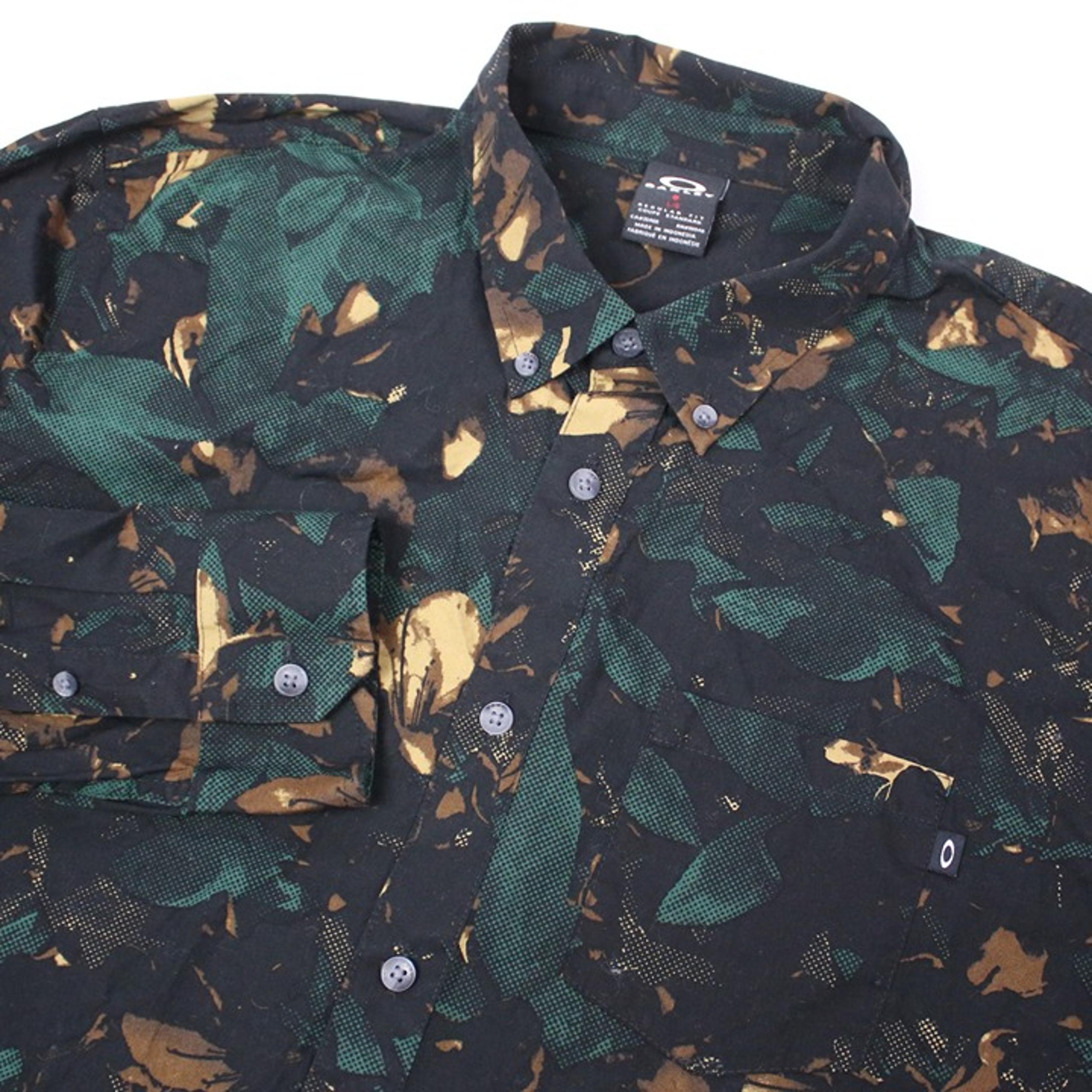 Oakley Mens Large Florimoto Woven Cotton Button Shirt