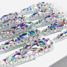 XXL MEDIUM - JEWELS-Gel Press on Nails
