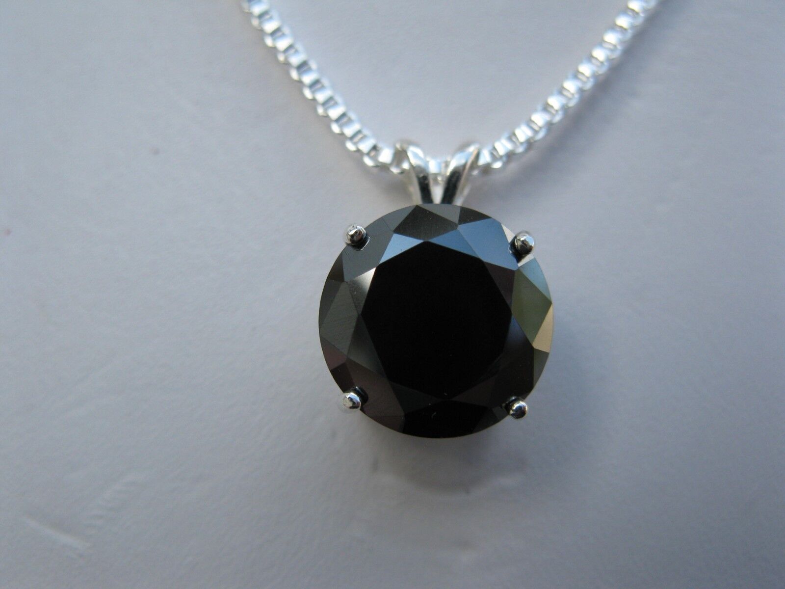 2.80ct REAL BLACK DIAMOND NECKLACE/PENDA NT FREE DIAMOND TESTER & *CERTIFICATE*