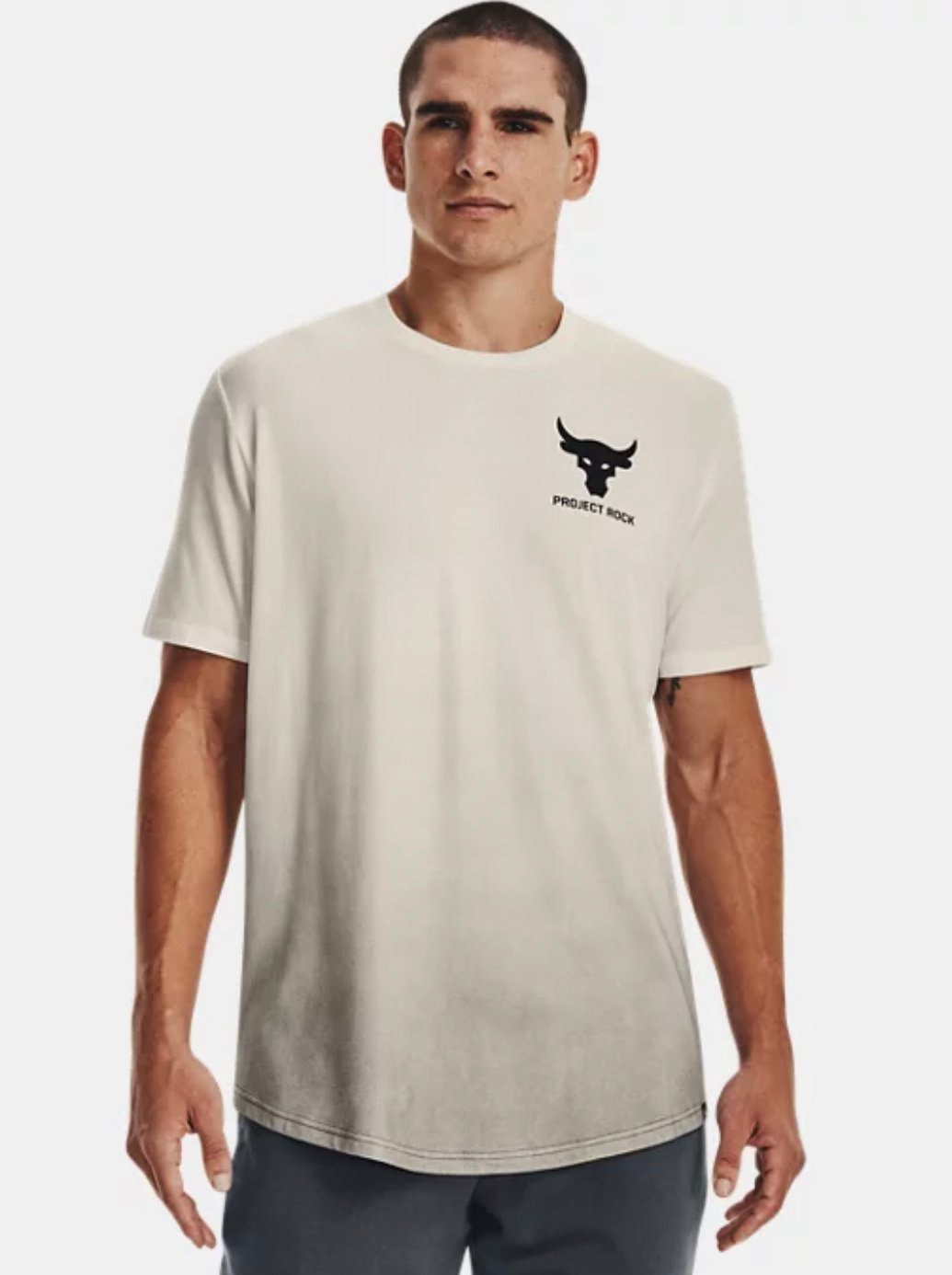 好評 Men's Under Armour Project Rock Gradient Fade Short Sleeve T ミュージシャン