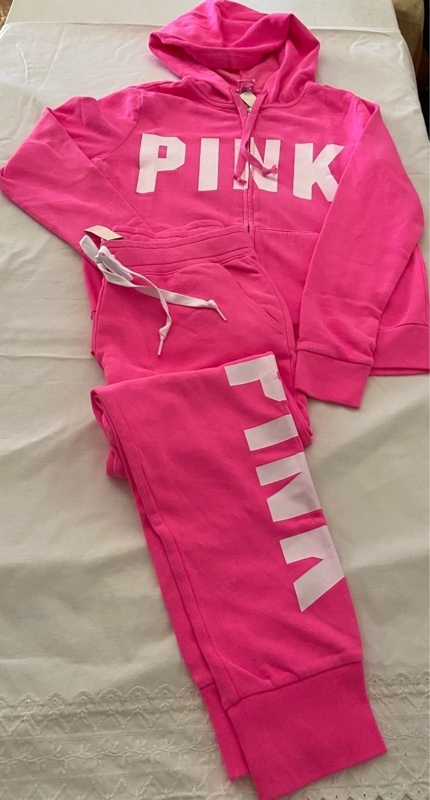 VS PINK pants and hoodie