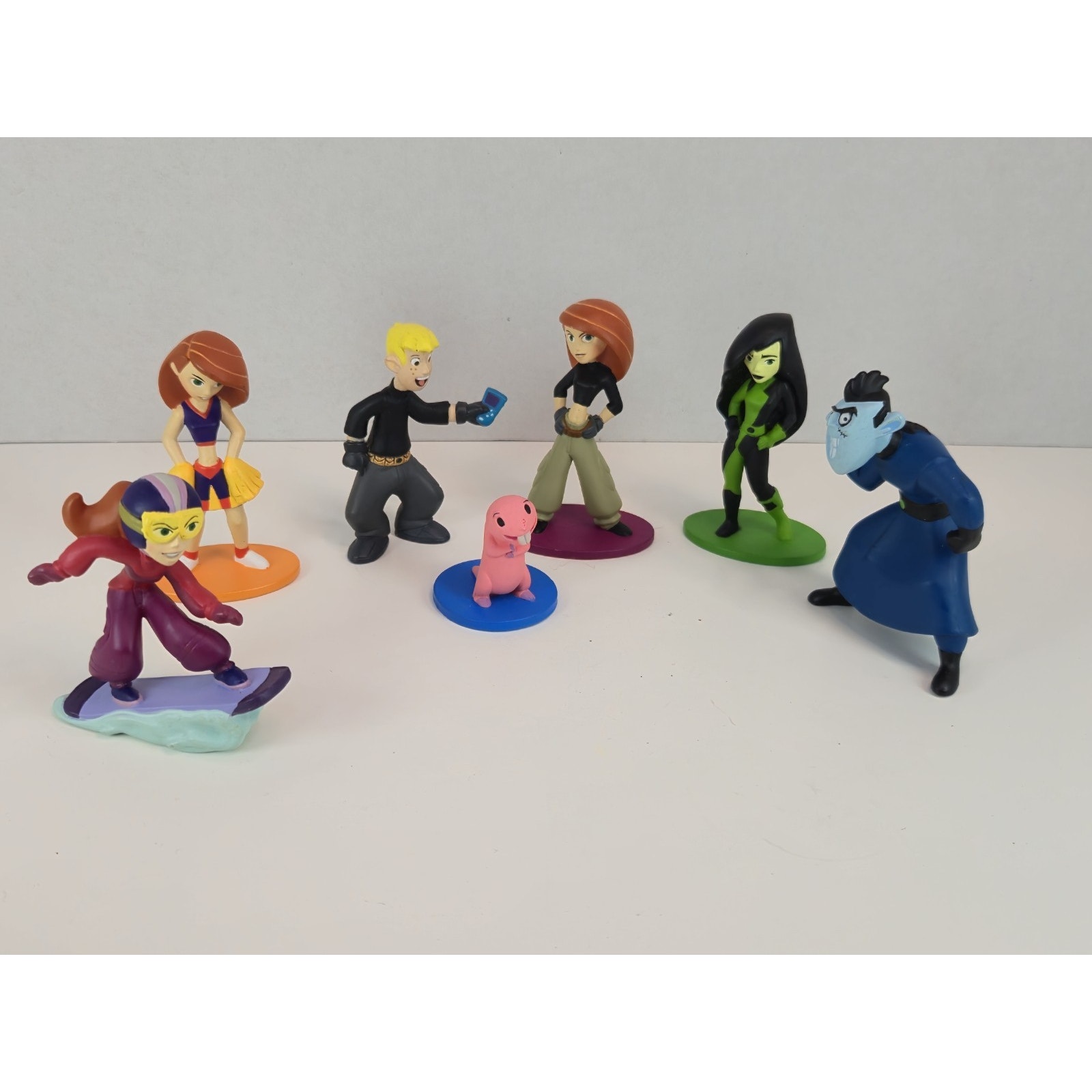 Disney Store Kim Possible PVC Figure Set Lot Of 7 Cake Toppers Shego Ron Rufus