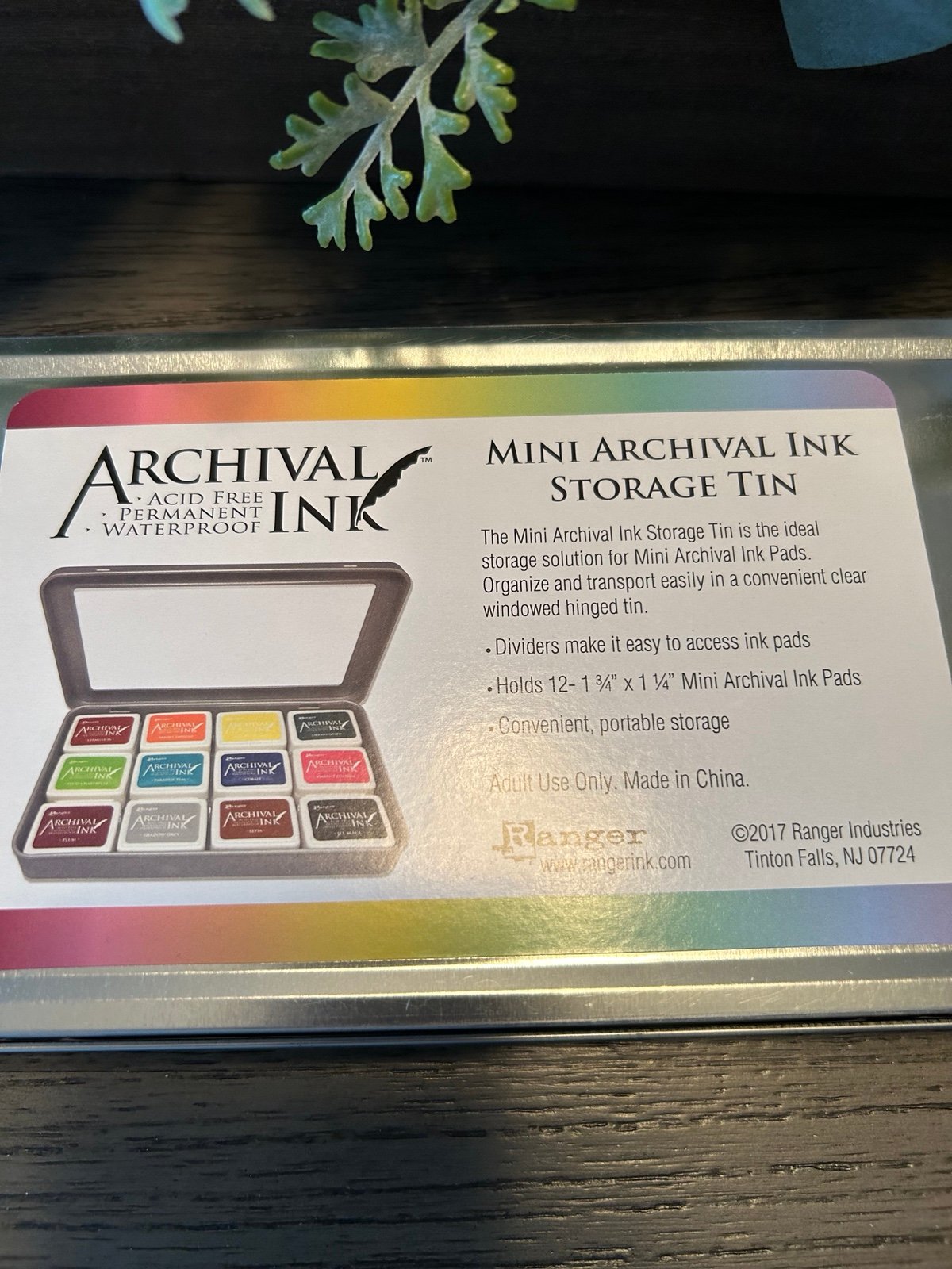 Archival Mini Ink Bundle Tin Storage