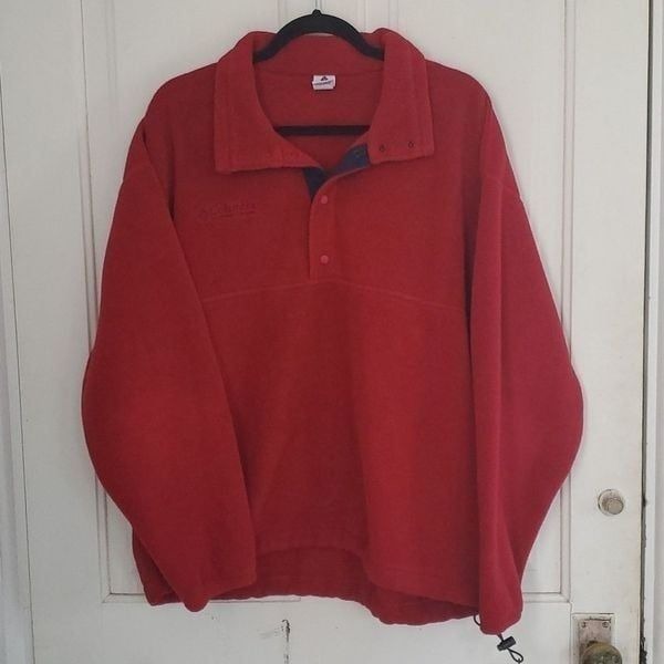 Columbia Vintage Red Fleece Pullover