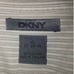 DKNY -MENS GREY STRIPPED BUTTON FRONT CLOSURE LONG SLEEVE 100%COTT SIZE X-LARGE