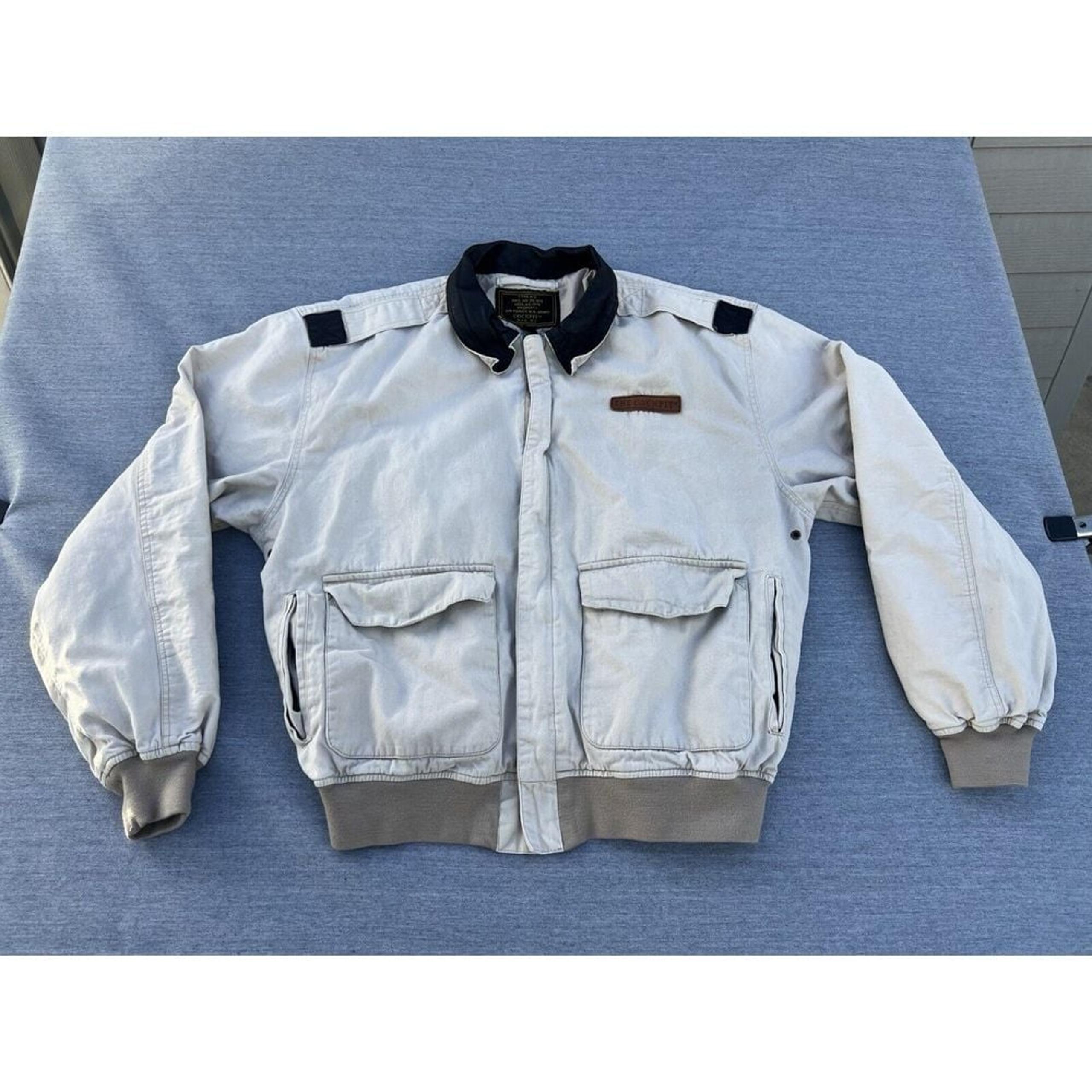 Vintage Cockpit Type A-2 USA Aviator Military Bomber Flight Jacket Size M