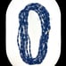 Blue Resin Extra Long Tube Bead Necklace
