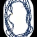 Blue Resin Extra Long Tube Bead Necklace