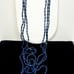 Blue Resin Extra Long Tube Bead Necklace