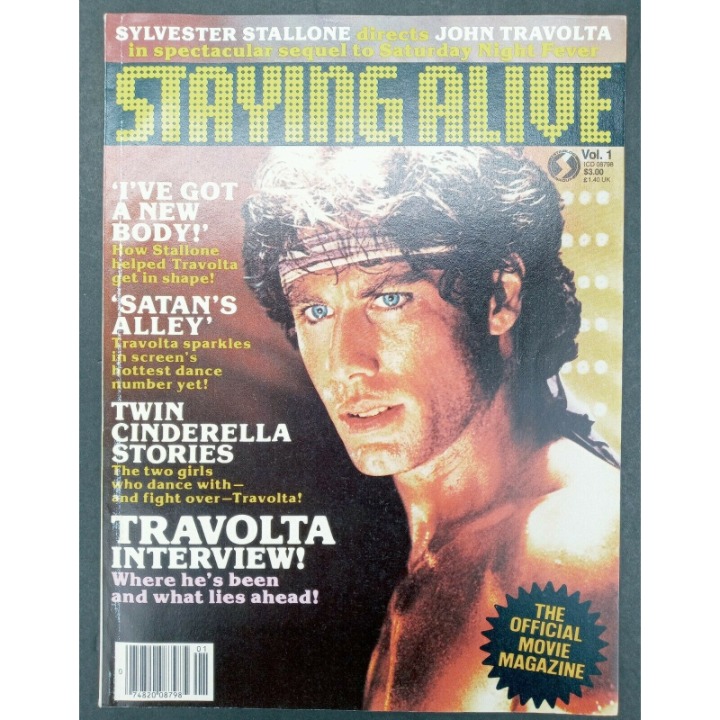 Staying Alive John Travolta Official Movie Magazine Vintage 1983 Stallone 1st Ed