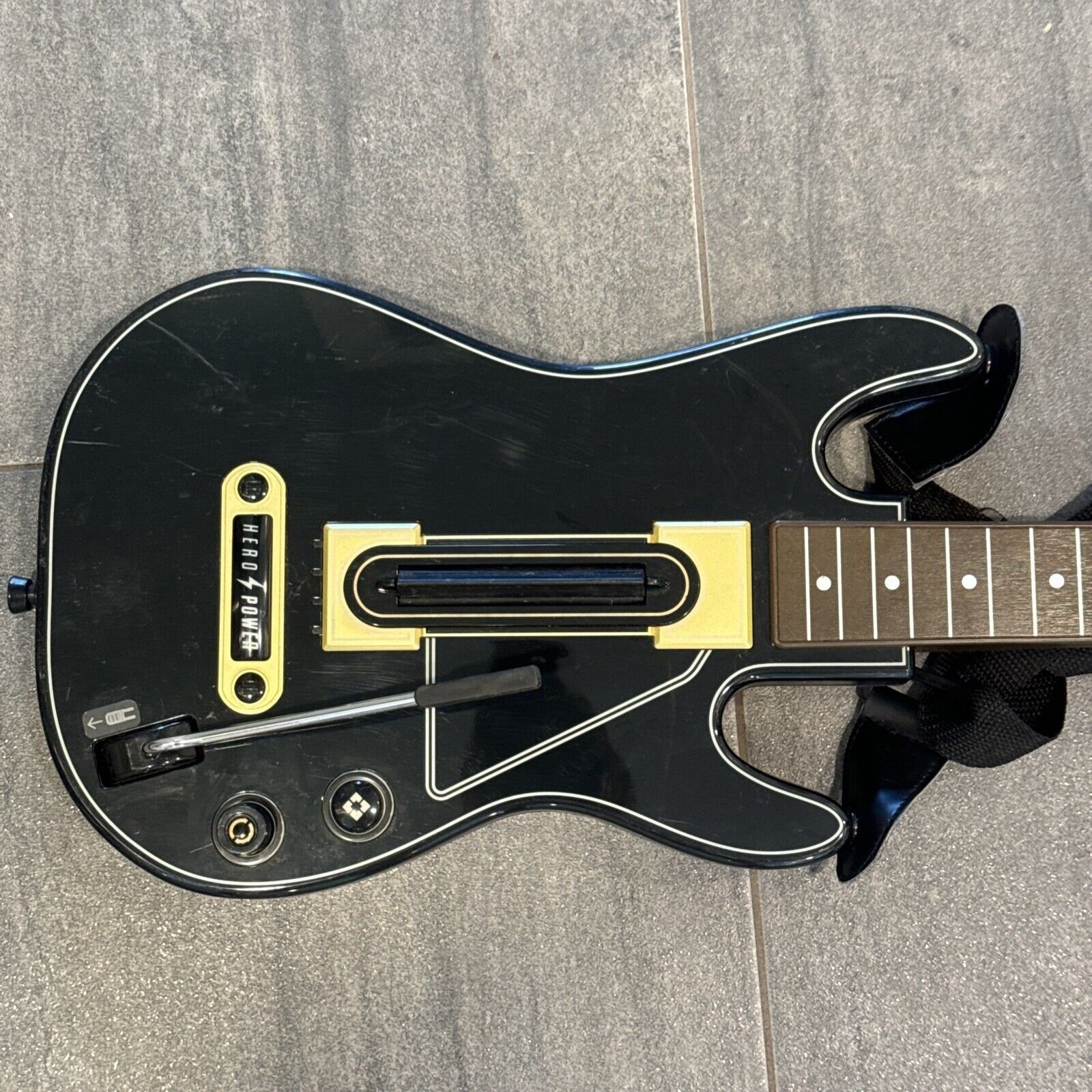 Guitar Hero Power Wireless Guitar Xbox 360 ps3 ps4 Black Activision No Dongle
