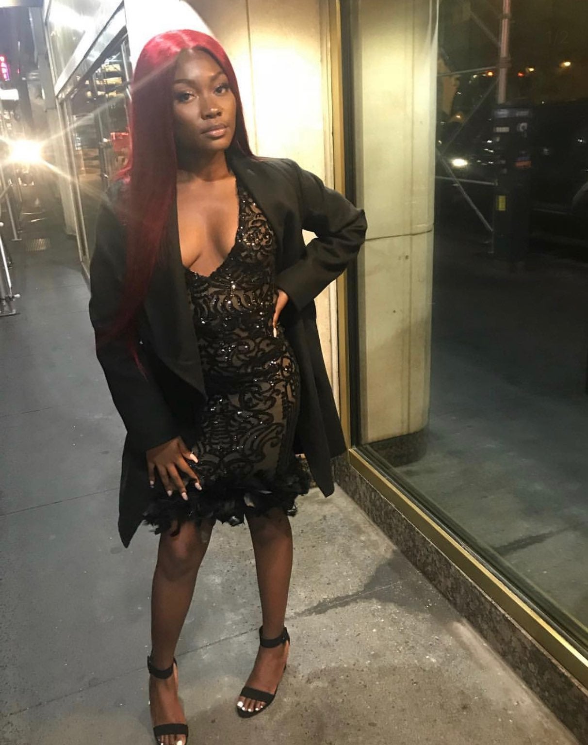 black dress
