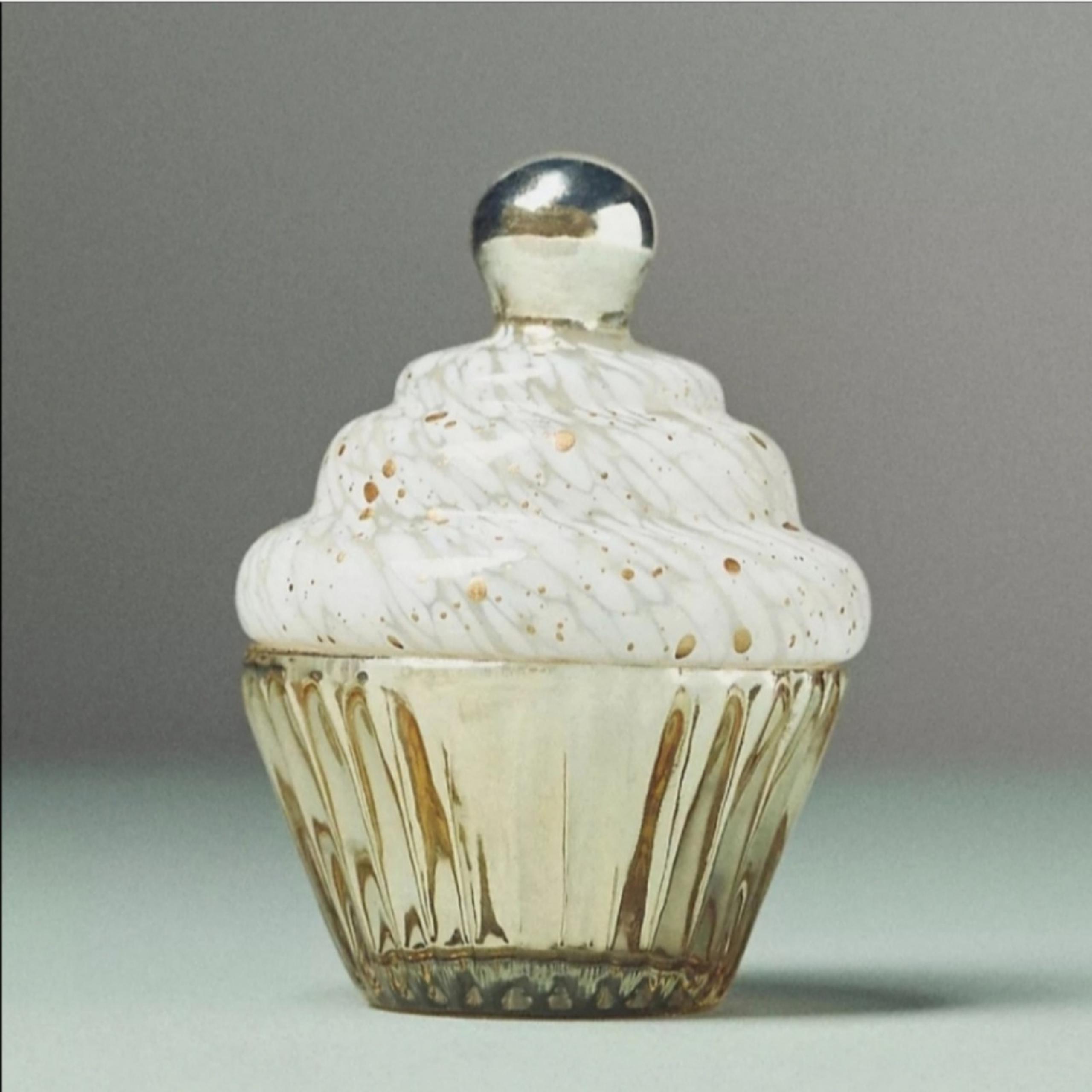 Anthropologie Cupcake Gourmand Cashmere & Coconut Glass Candle White