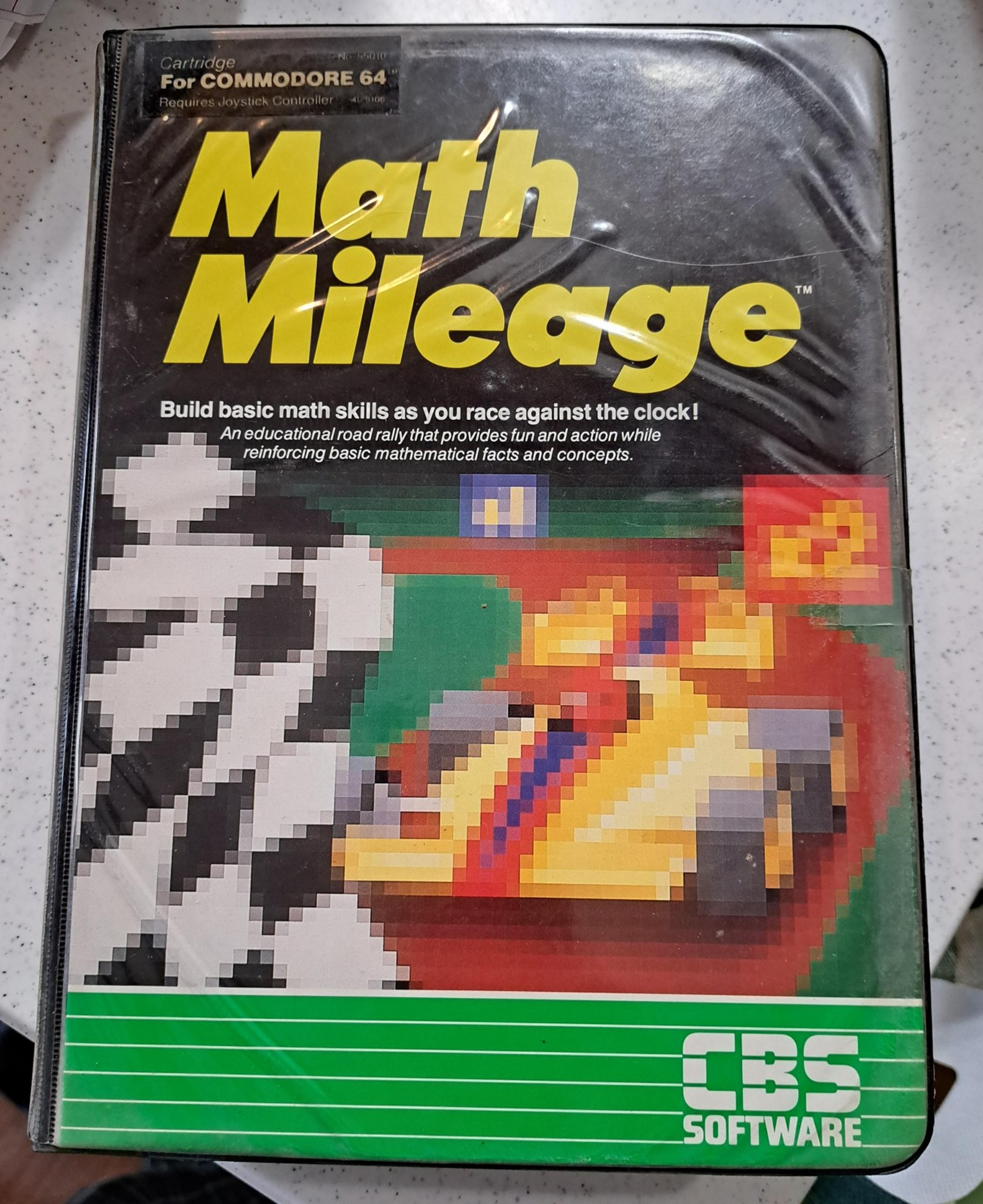 Vintage Commodore 64 Math Mileage Learning Game