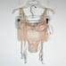 Oh La La Cheri NWT Padded Satin Shelf Cup with Overlay Lace and Skirtini Pink S