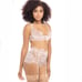 Oh La La Cheri NWT Padded Satin Shelf Cup with Overlay Lace and Skirtini Pink S