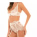 Oh La La Cheri NWT Padded Satin Shelf Cup with Overlay Lace and Skirtini Pink S