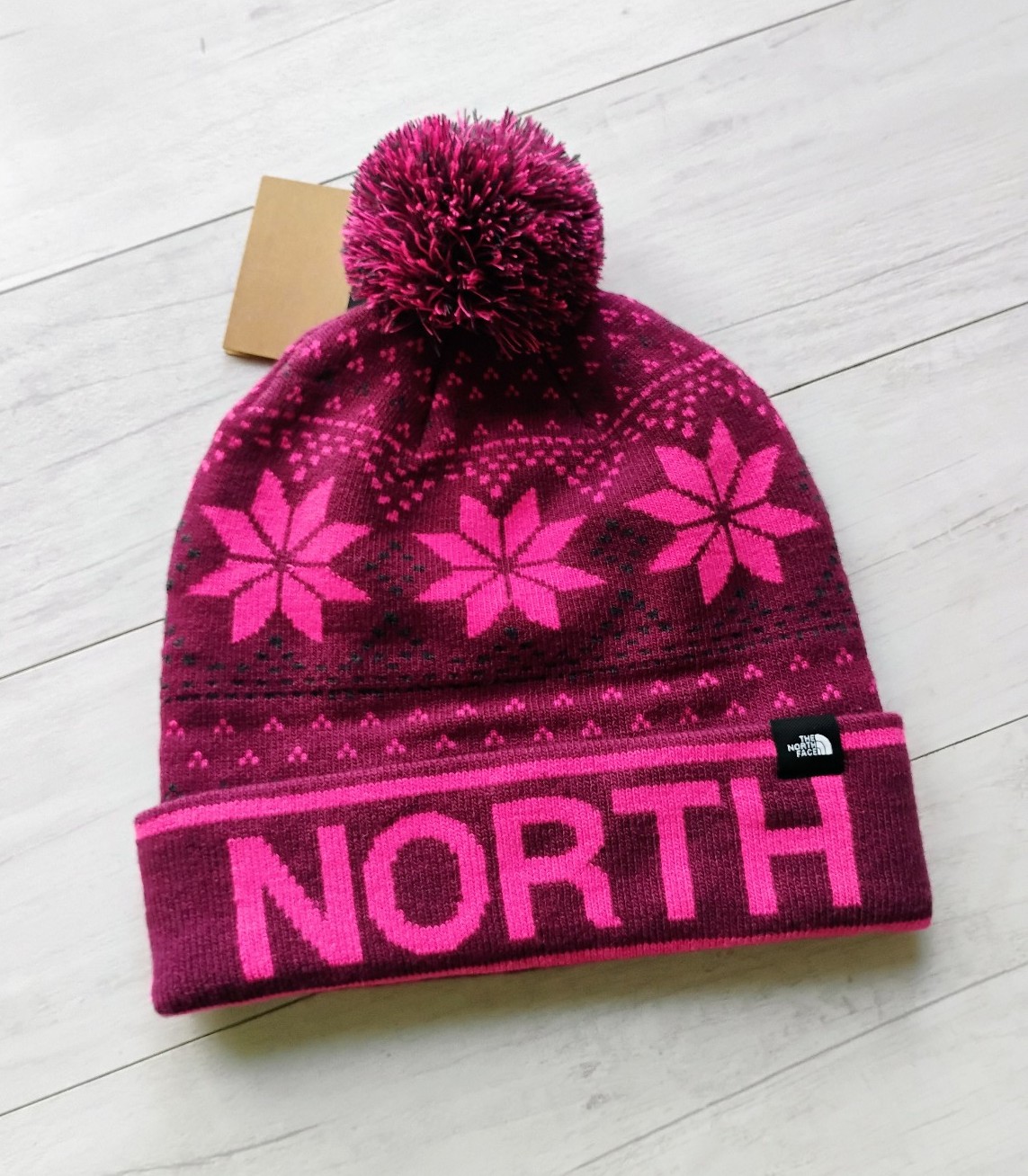 THE NORTH FACE NEW Kids Ski Tuke Pom Beanie
