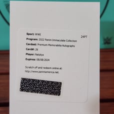 2022 Panini Immaculate WWE Natalya - Premium Memorabilia Autographs - Redemption