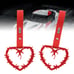 NEW 2PCS BARBED WIRE RED JDM TSURIKAWA RING RED Handle Strap Drift Charm