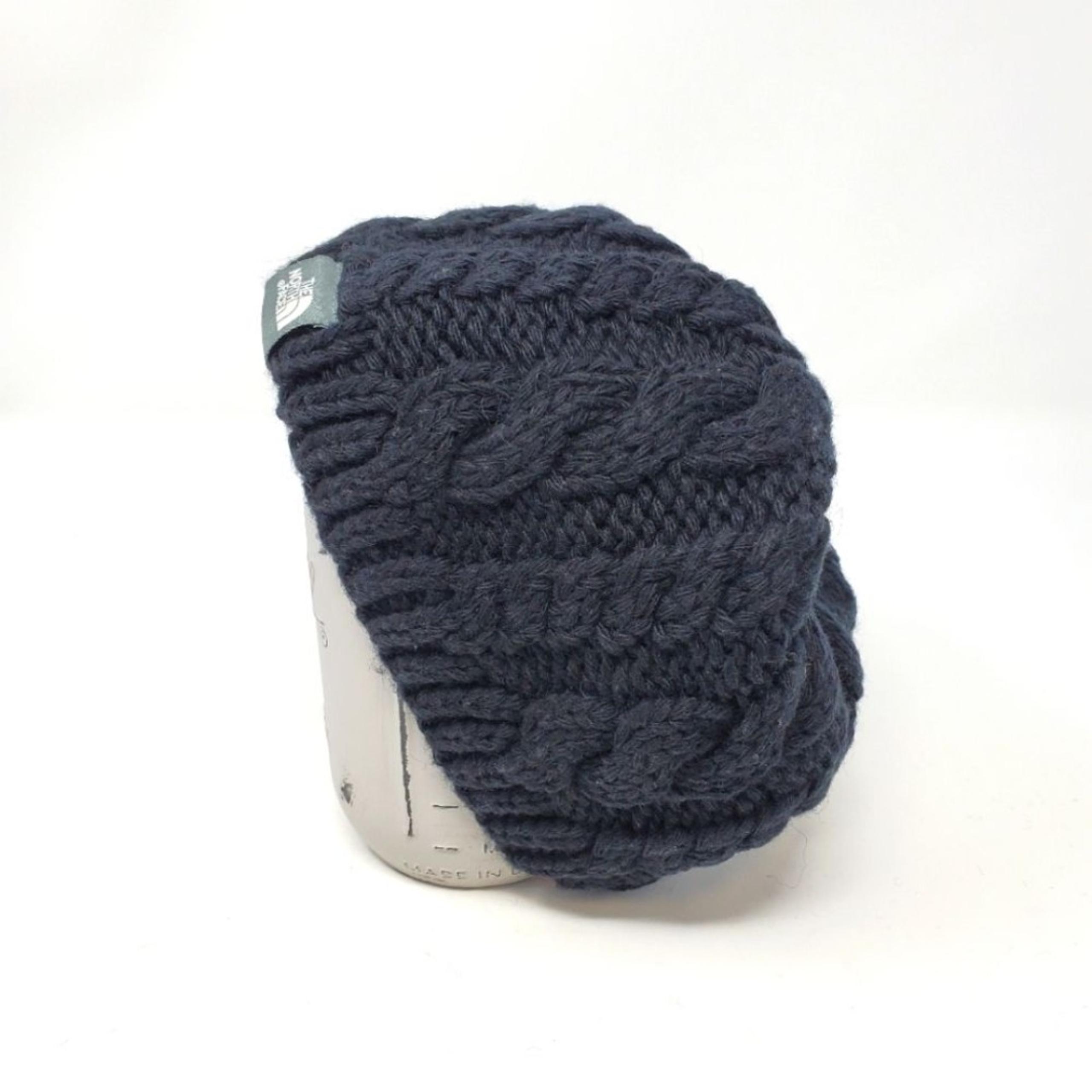 THE NORTH FACE KNITWEAR BEANIE HAT BLACK WOOL & ALPACA BLEND FLEECE LINED UNISEX