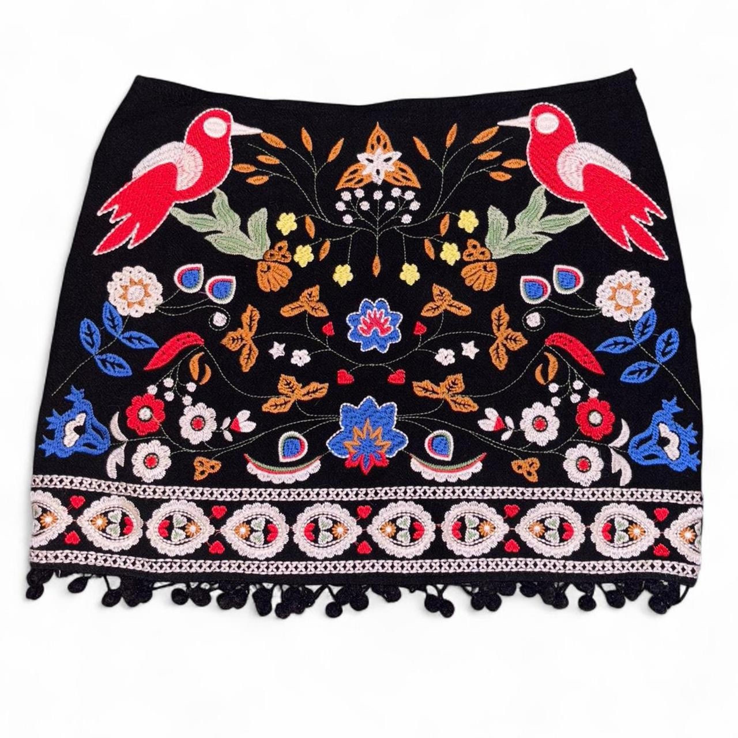 Altar'd State Umgee Floral Embroidered Mini Skirt