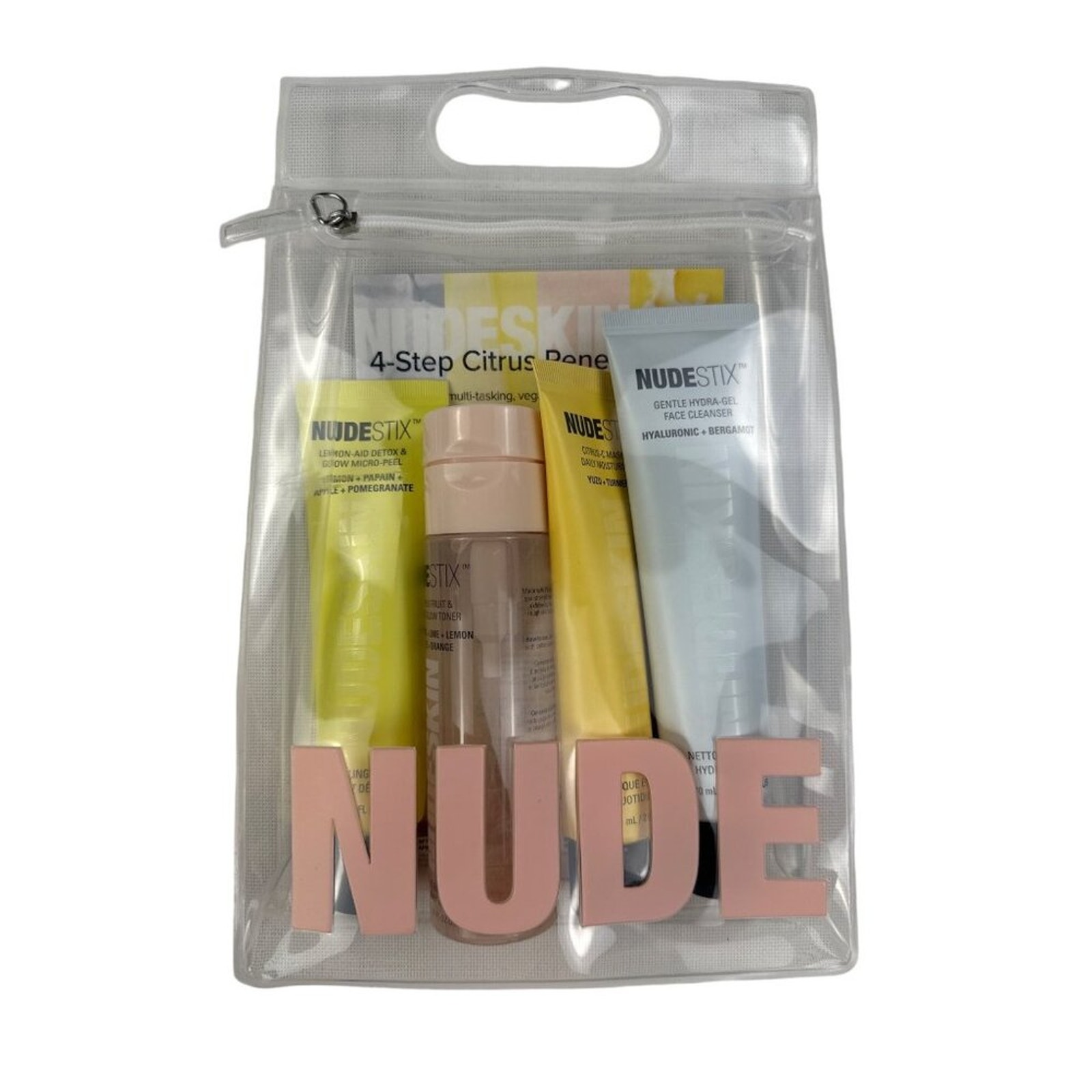 NudeStix - Skincare 4 Step Citrus Renew Set for Gentle Skin