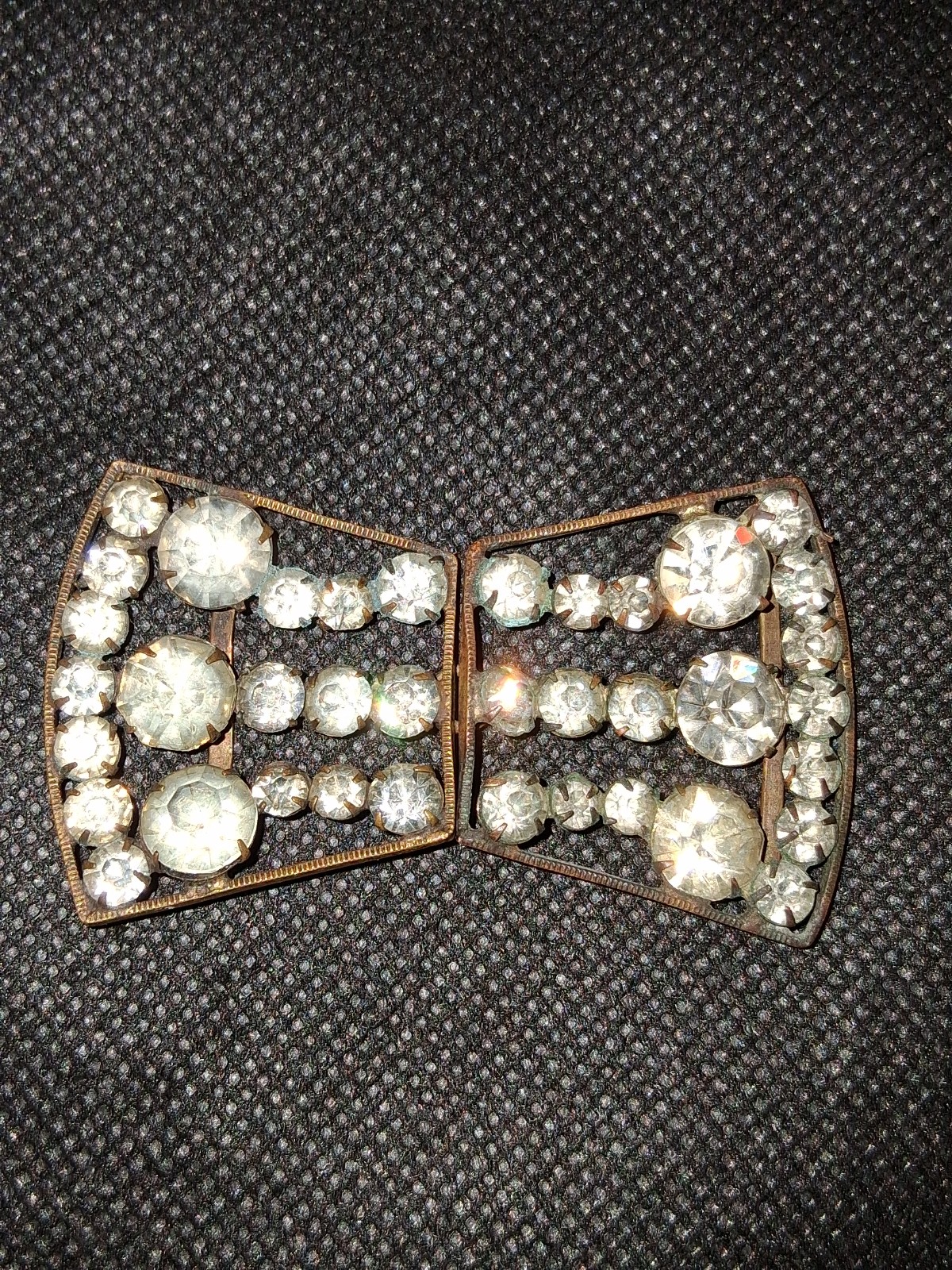 Antique Czechoscovakia rhinestone belt buckle