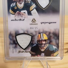 2022 Luminance Aaron Rodgers and Brett Farve dual patch 6/25